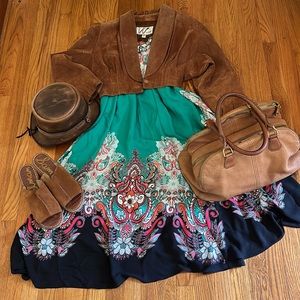 VINTAGE VTG 80s WILSONS SUEDE Cropped Tapered Bolero Jacket